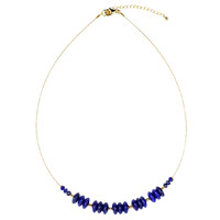 Collier en acier inoxydable et Lapis-Lazuli