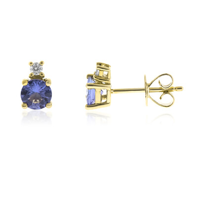 Boucles d'oreilles en or et Tanzanite