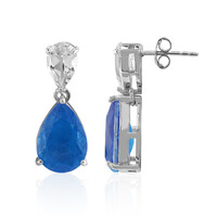 Boucles d'oreilles en argent et Quartz bleu azur