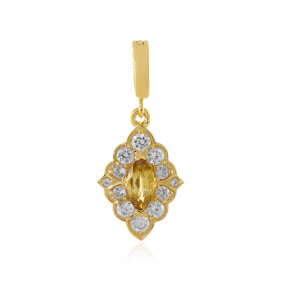 Pendentif en argent et Zircon jaune