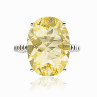 Bague en argent et Fluorite jaune