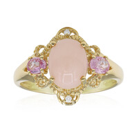 Bague en or et Opale rose