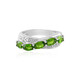 Bague en argent et Diopside de Russie