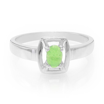 Bague pour homme en argent et Chrysoprase impériale