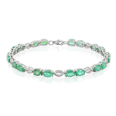 Bracelet en argent et Emeraude de Zambie