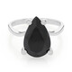 Bague en argent et Spinelle noir