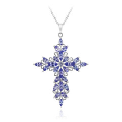 Collier en argent et Tanzanite