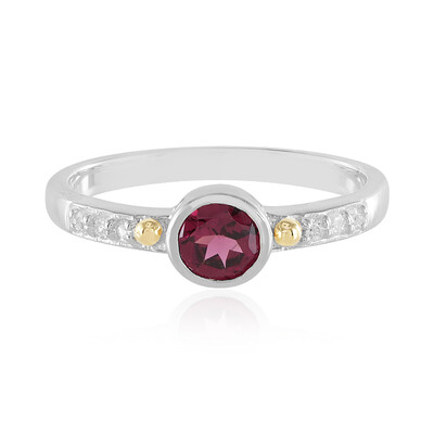 Bague en argent et Grenat Rhodolite (Granulieren)