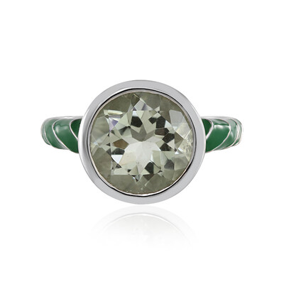 Bague en argent et Améthyste verte (MONOSONO COLLECTION)