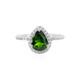 Bague en argent et Diopside de Russie