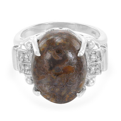 Bague en argent et Quartz Dinosaure