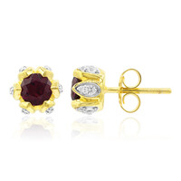 Boucles d'oreilles en argent et Grenat Rhodolite (Remy Rotenier)