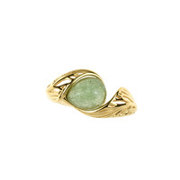 Bague en argent et Quartz vert