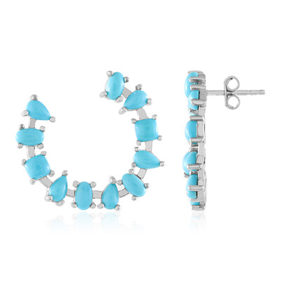 Boucles d'oreilles en argent et Turquoise Sleeping Beauty (Faszination Türkis)