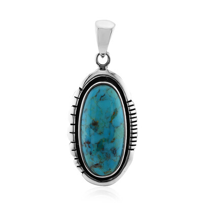 Pendentif en argent et Turquoise bleue de Mohavie (Art of Nature)