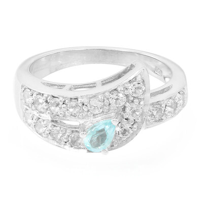 Bague en argent et Apatite bleue