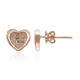 Boucles d'oreilles en or et Diamant rose de France SI1 d'Argyle  (Annette)