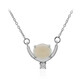 Collier en argent et Opale blanche