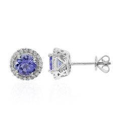 Boucles d'oreilles en or et Tanzanite AAA