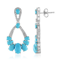 Boucles d'oreilles en argent et Turquoise Sleeping Beauty