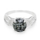 Bague en argent et Obsidienne Flocon-de-Neige