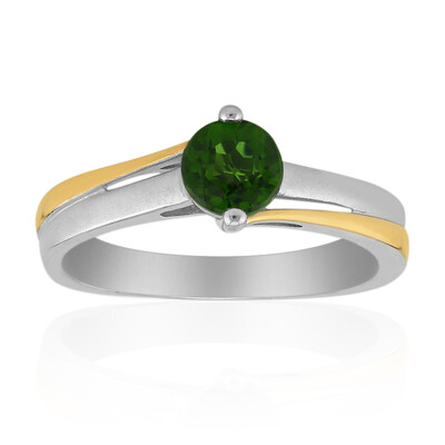 Bague en argent et Diopside de Russie