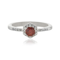 Bague en argent et Zircon framboise