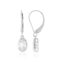 Boucles d'oreilles en argent et Topaze blanche