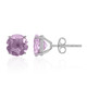 Boucles d'oreilles en argent et Fluorite pourpre