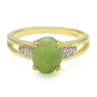 Bague en argent et Chrysoprase impériale