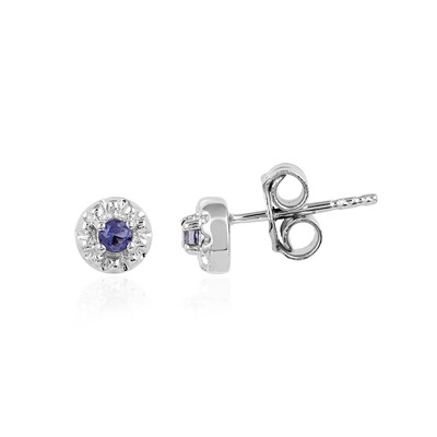 Boucles d'oreilles en argent et Iolite