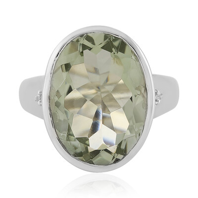 Bague en argent et Améthyste verte