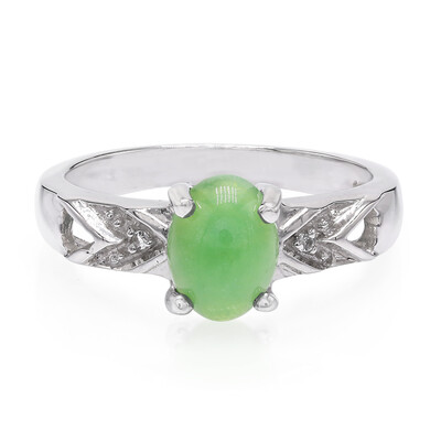 Bague en argent et Chrysoprase impériale