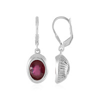 Boucles d'oreilles en argent et Rubis de Bemainty (SAELOCANA)