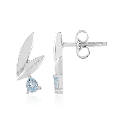 Boucles d'oreilles en argent et Topaze bleu ciel