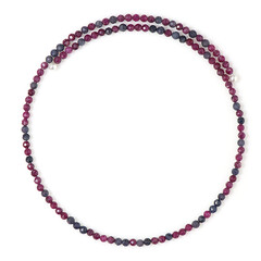 Collier ras du cou en acier et Rubis (Riya)