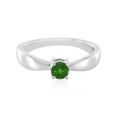 Bague en argent et Diopside de Russie