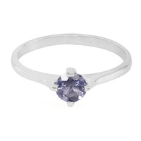 Bague en argent et Quartz Myrtille