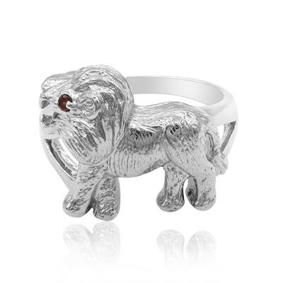 Bague en argent et Grenat du Mozambique