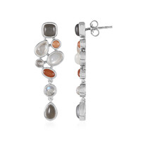 Boucles d'oreilles en argent et Pierre de lune argent (KM by Juwelo)