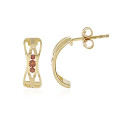 Boucles d'oreilles en argent et Diamant rouge I2