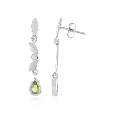 Boucles d'oreilles en argent et Péridot