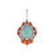 Pendentif en argent et Amazonite (Desert Chic)