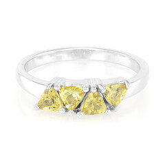 Bague en argent et Béryl jaune