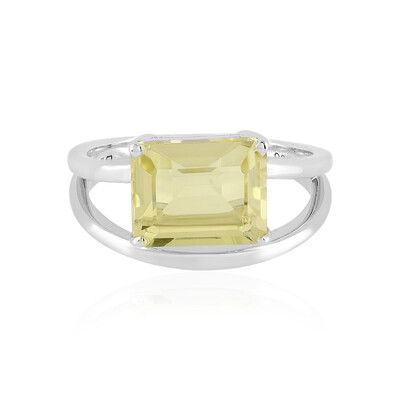 Bague en argent et Quartz citron