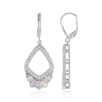 Boucles d'oreilles en argent et Opale Welo