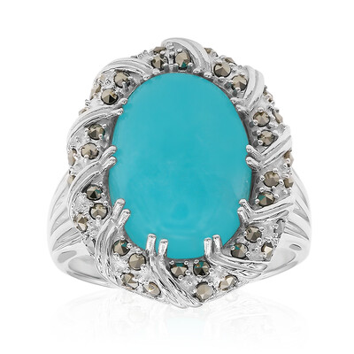 Bague en argent et Amazonite (Annette classic)