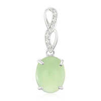 Pendentif en argent et Chrysoprase impériale