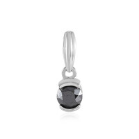 Pendentif en argent et Diamant noir