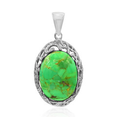 Pendentif en argent et Turquoise verte de Kingman (Art of Nature)